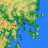 Nearby Forecast Locations - Hobart - Map