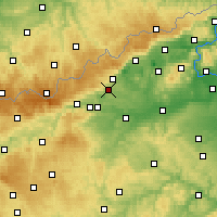 Nearby Forecast Locations - Chomutov - Map