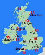 Forecast Tue Oct 22 United Kingdom