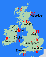 Forecast Wed Jan 15 United Kingdom