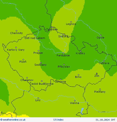 UV index Forecast maps