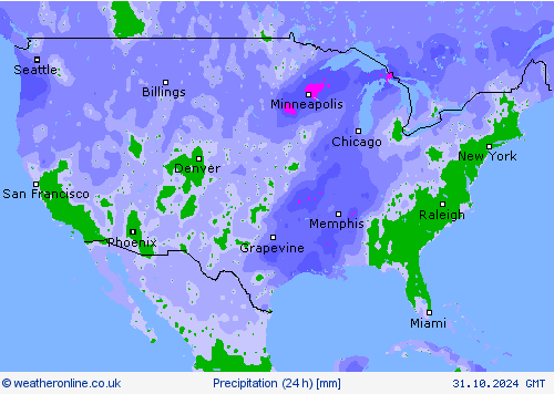 Precipitation (24 h) Forecast maps