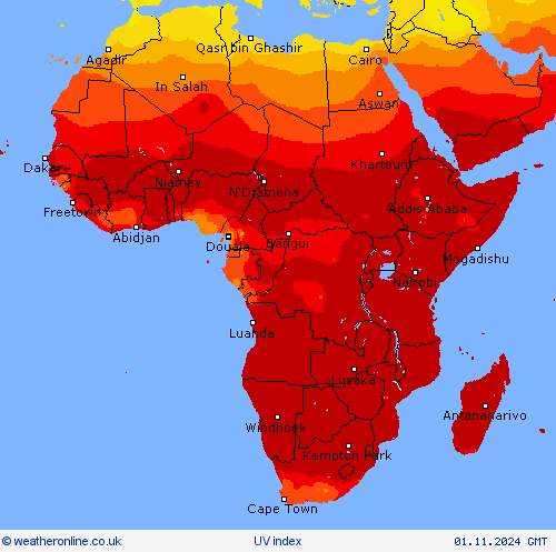 UV index Forecast maps