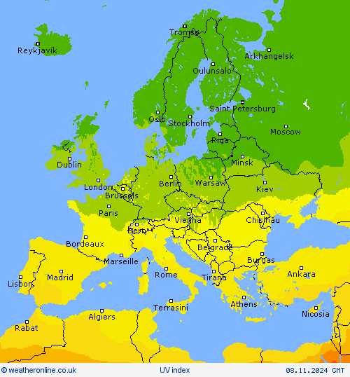 UV index Forecast maps