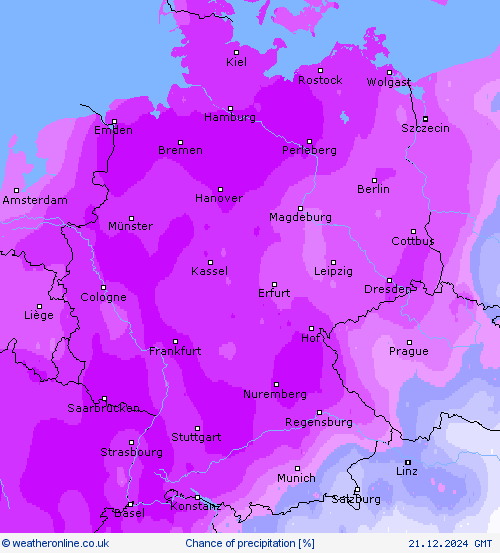 Chance of precipitation Forecast maps