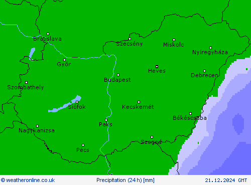 Precipitation (24 h) Forecast maps