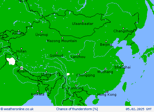 Chance of thunderstorm Forecast maps